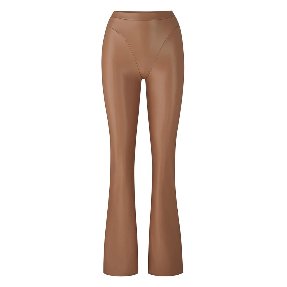 Skims Faux Leather Flared Pants